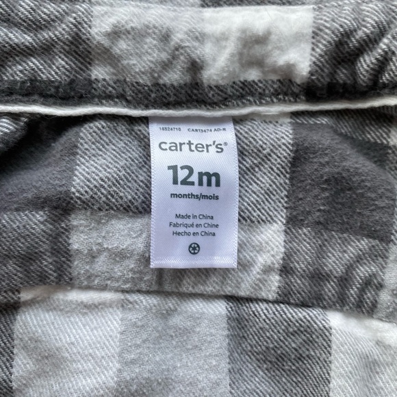 Carter’s sweater and flannel shirt - Picture 6 of 6